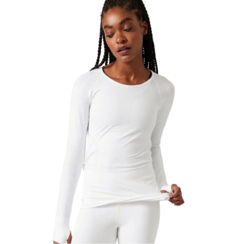 Athleta Speedlight Shimmer Seamless Long Sleeve L